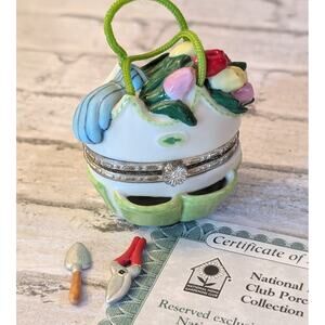 Porcelain Carrying Tote Trinket Gardening Club